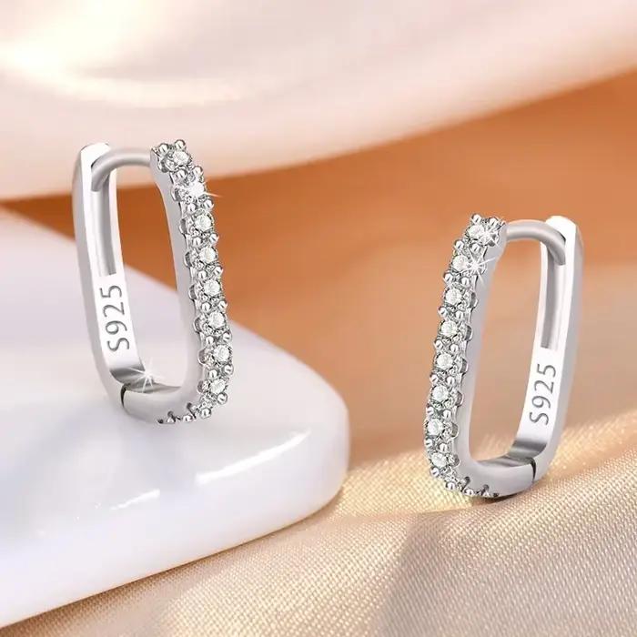 Boucles d'oreilles créoles en argent sterling 925