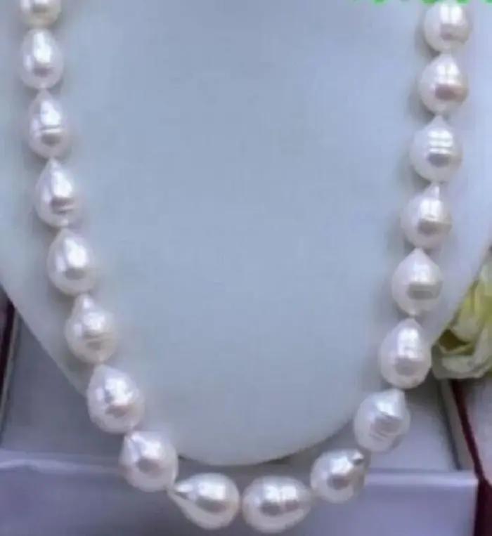 Collier de Perles Baroques Blanches Naturelles Classiques pour Femmes Occasions Spéciales Blancs Argent Gris Rouge Bleu Clair Blanc Perle Bronzage Corail Vert de Mer Blanc