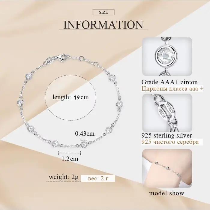 Kaletine – Bracelet en argent Sterling 925 pour femmes, avec CZ transparent, personnalisé, couleur or blanc, bijoux de fierté, KLTB096