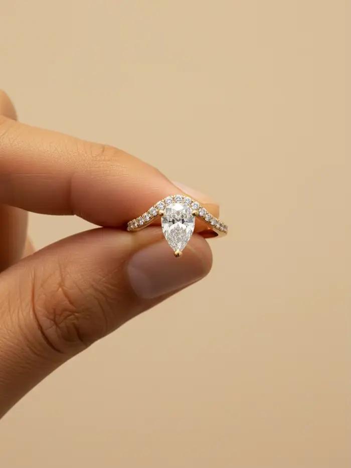 Bague en argent Sterling 925 zircon marquise forme V pour femmes mariage fiançailles bijoux fin élégants occasions spéciales