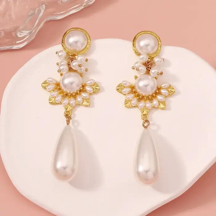 Boucles d'oreilles élégantes en perles