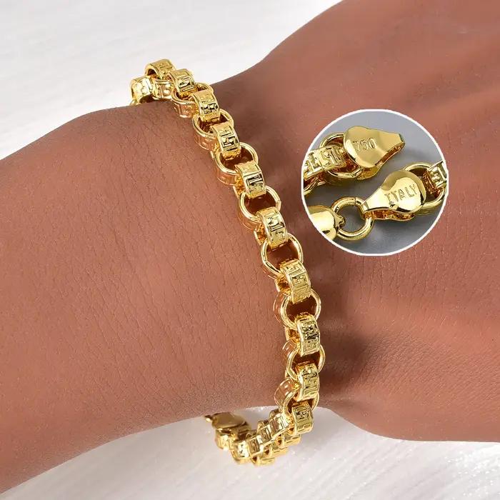 Bracelet plaqué or 18 carats Italie 750