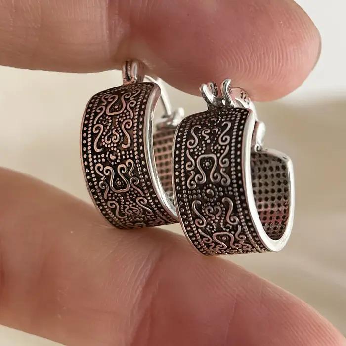 Boucles d'oreilles en argent regardé 925 pour femmes