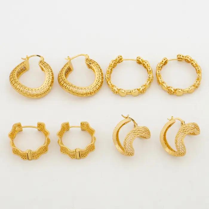 Ensemble de bijoux en or 18 carats pour femmes