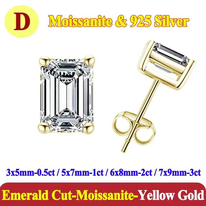Luxe 0.5-3 Carats Marquise coeur poire Moissanite femmes diamant boucle d'oreille Stud 925 boucles d'oreilles en argent