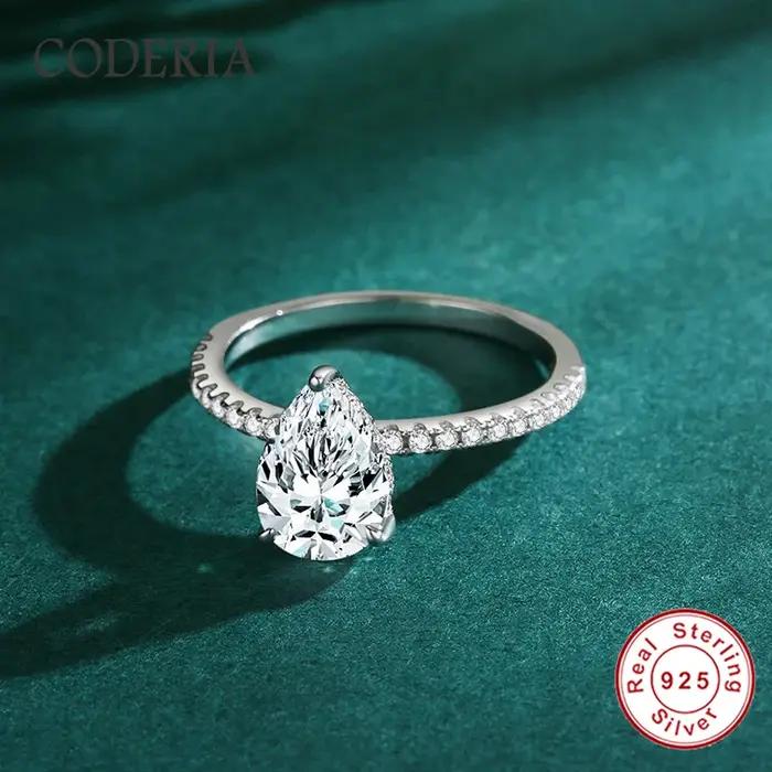 Bague Moissanite en diamant de laboratoire pour femmes
