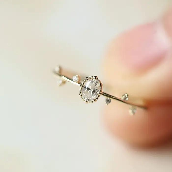 Huretailers-Bague en or pour femme