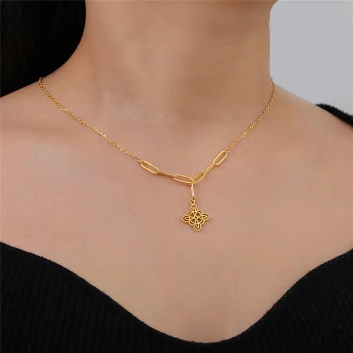 Collier pendentif noeud de sorcière pour femmes