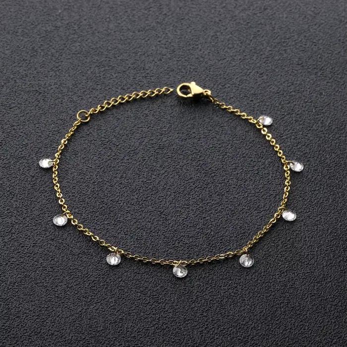 Bracelets en Acier Inoxydable Plaqué Or et Argent pour Femme