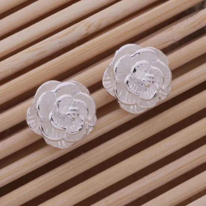 Boucles d'oreilles en Argent Sterling 925 aux Formes Géométriques Subtiles pour Femmes Occasions Spéciales