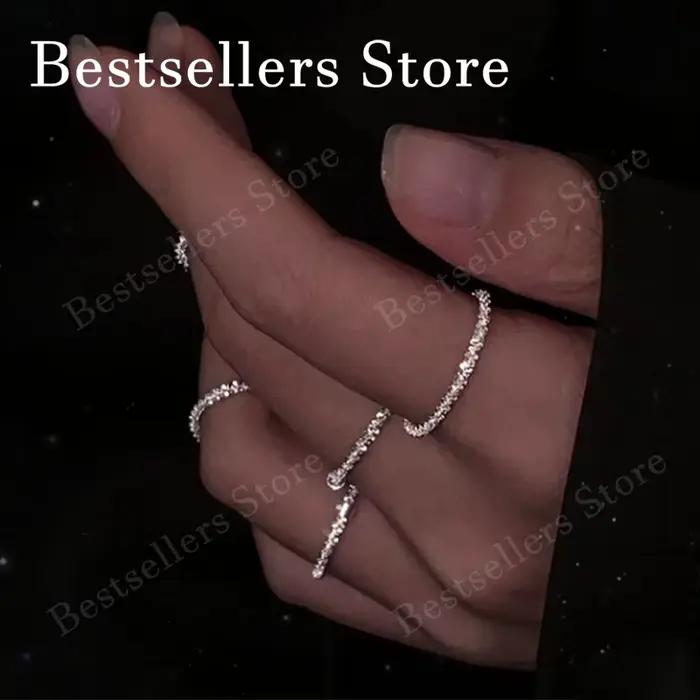 Bague en argent sterling 925 élégante et scintillante pour femmes occasions d'engagement et de mariage occasions spéciales