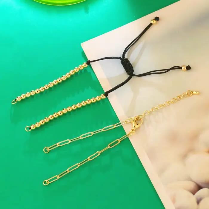 OCESRIO perles à la mode Bracelet corde chaîne cuivre plaqué or
