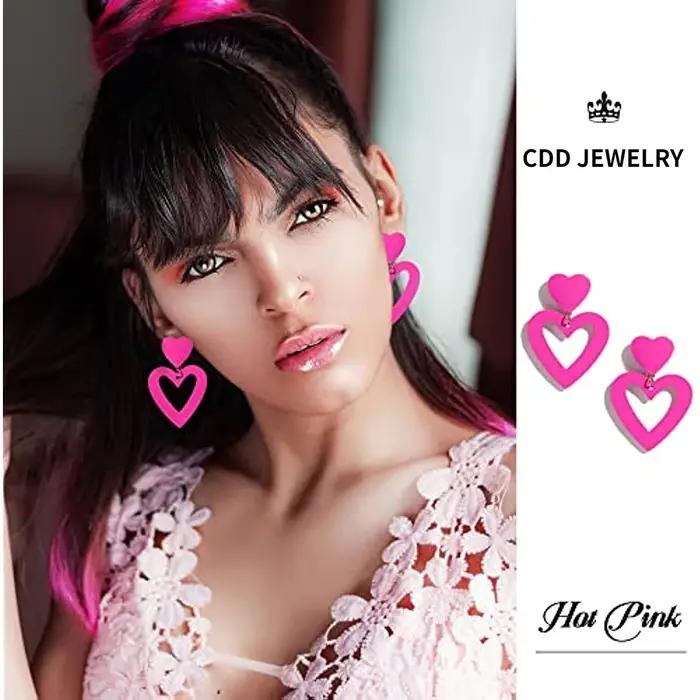 Boucles d'oreilles coeur pendantes Conversation