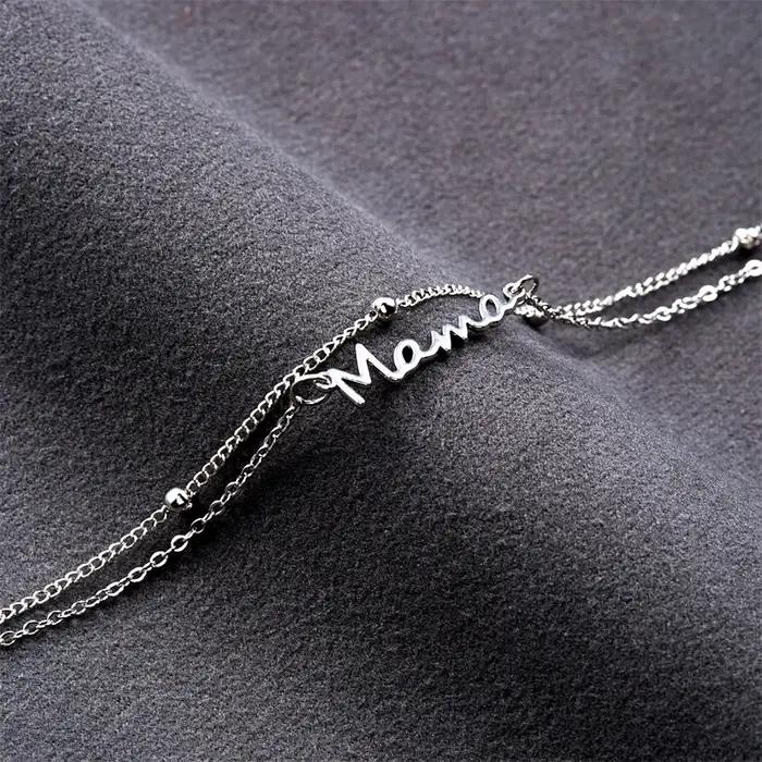 Bracelet à breloques Simple lettre maman pour femmes