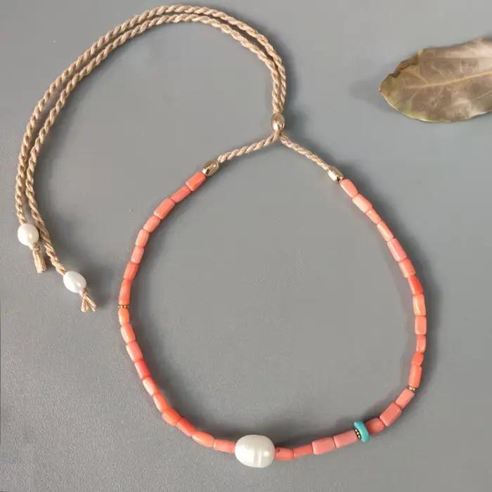 Collier de Perles d'Eau Douce pour Femmes, Accessoires de Décoration, Cadeaux de la ixdes Léons, 2020