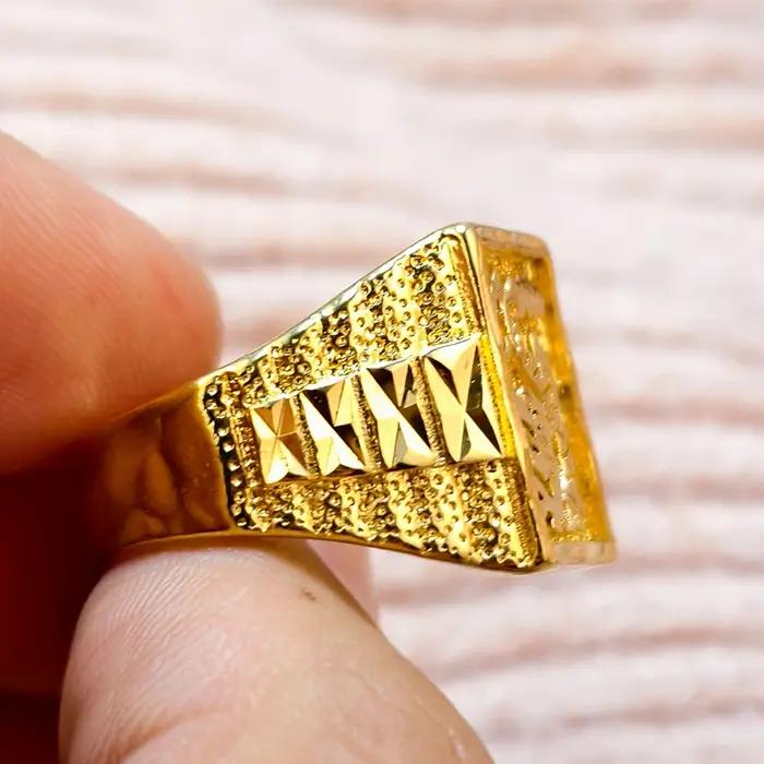 Bague indienne taille unique en or africain pour homme et femme