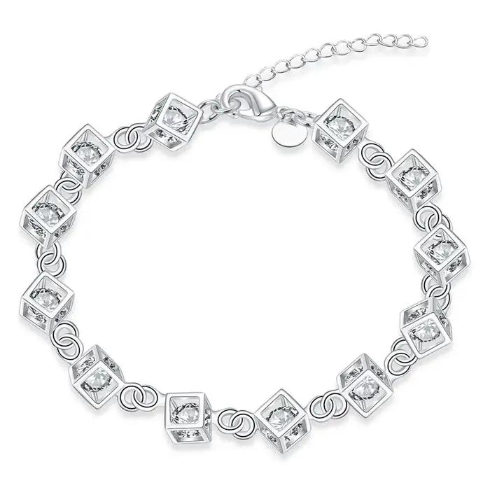 Bracelet en argent regardé 925 pour hommes et femmes