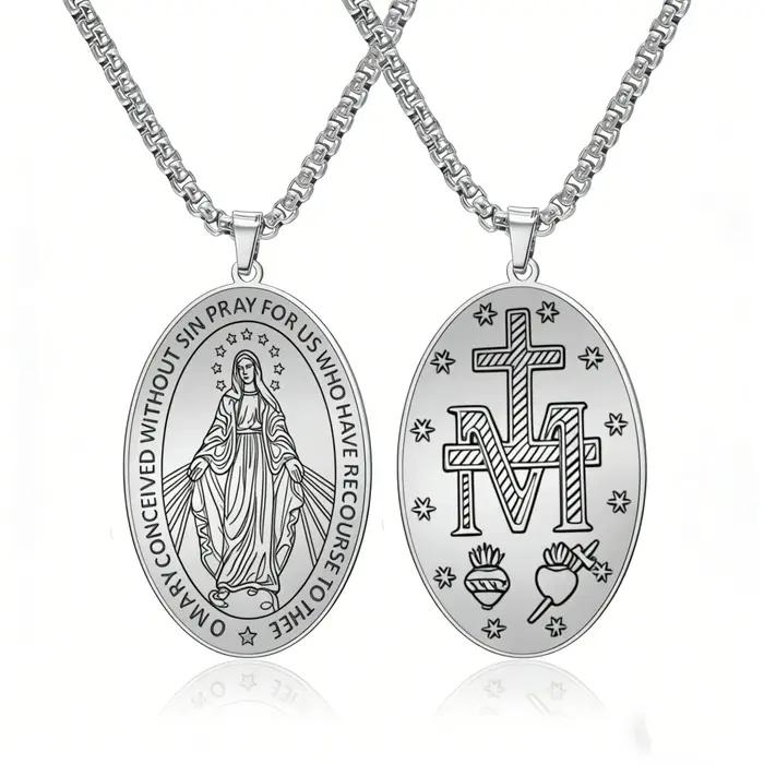 Collier Vierge Marie fait main