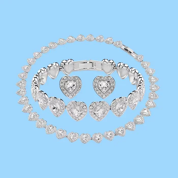 Ensemble de bijoux de luxe exquis de haute qualité pour mariage, collection 2026 UE, simple et élégant, vente chaude