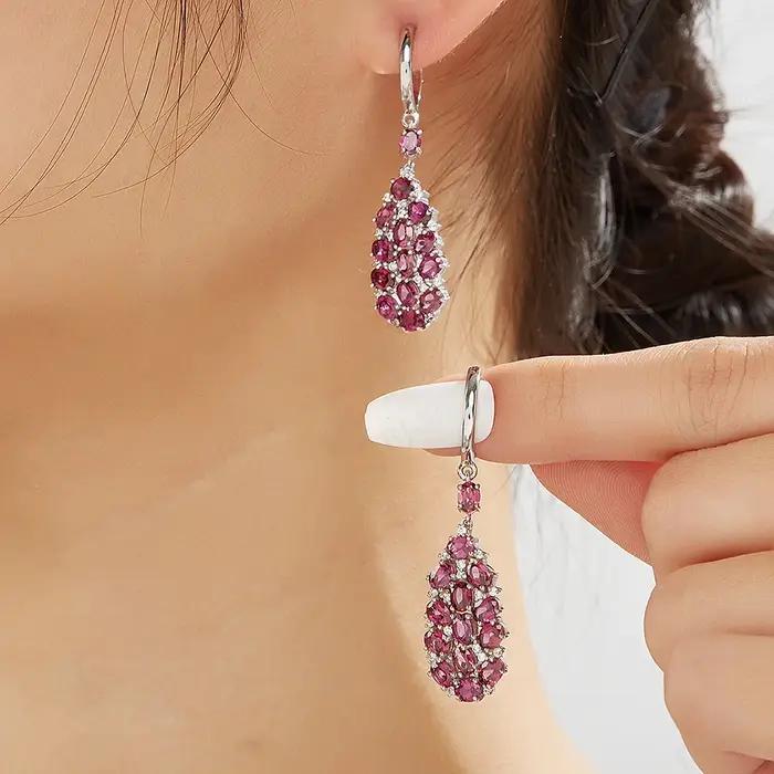 Boucles d'Oreilles Pendantes en Argent pour Femme