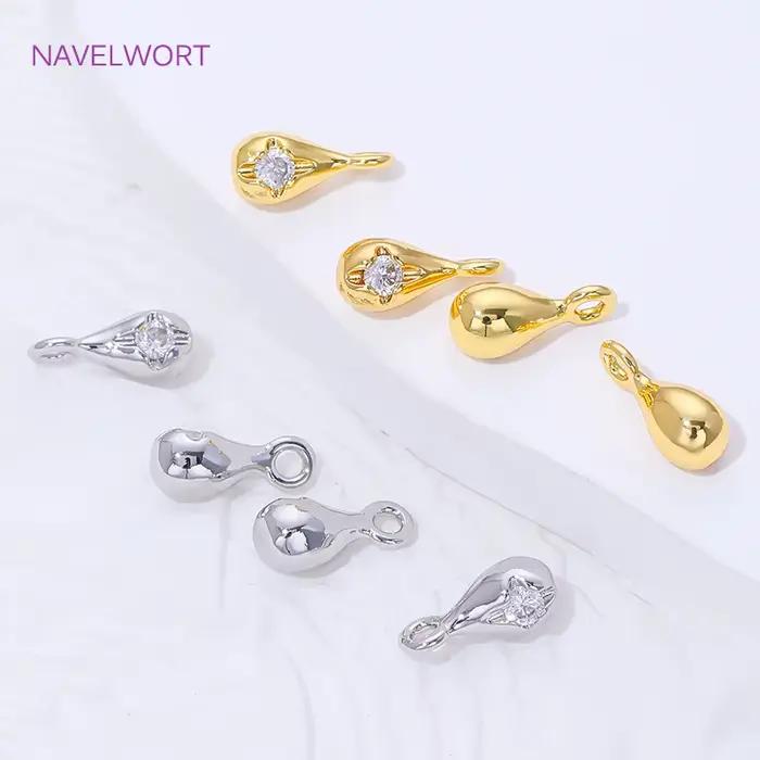 Pendentifs en forme de goutte plaqués or 18 carats pour la fabrication de bijoux, accessoires pour bracelets DIY, haute qualité et résistance à la corrosion, pour femmes occasions spéciales et cadeaux personnalisés
