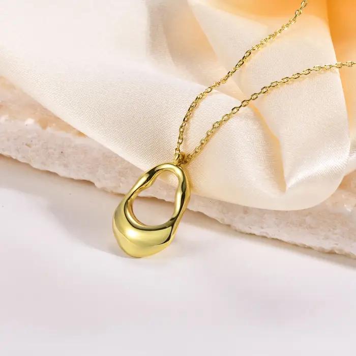 Collier pendentif plaqué or 18 carats pour femmes