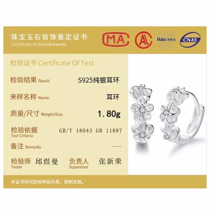 Boucles d'oreilles rondes en argent Sterling 925 pour femmes
