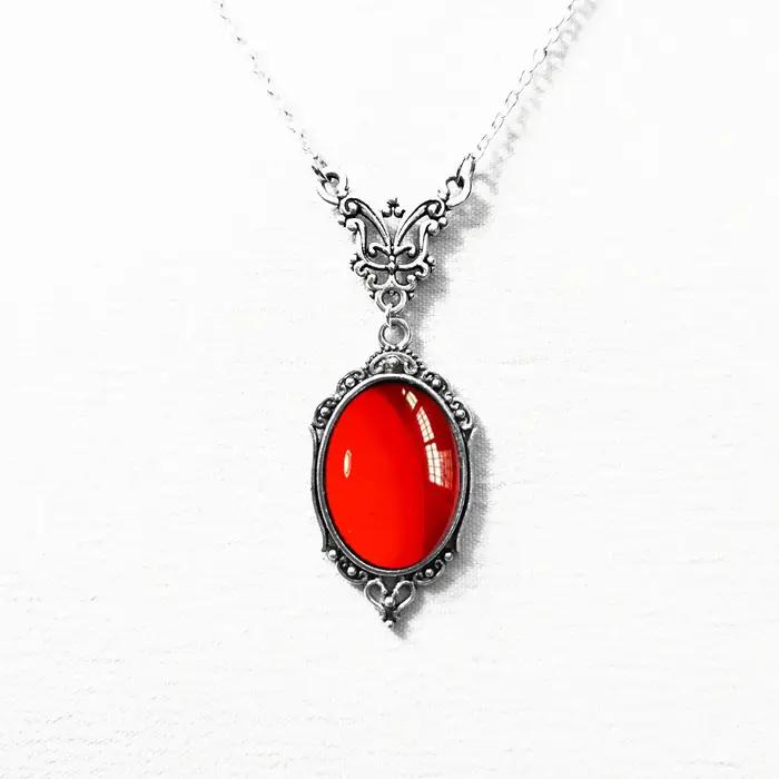 Collier de Vampire gothique Vintage Stardust cristal camée pendentif