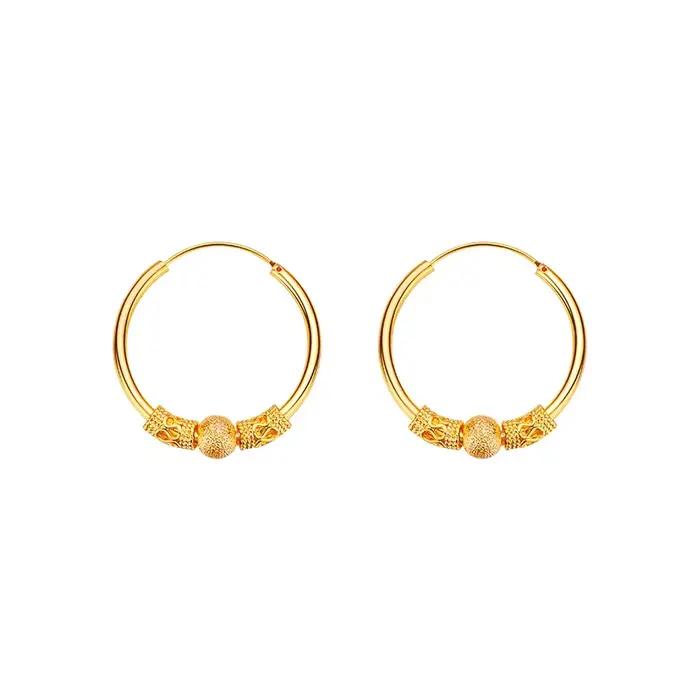 Boucles d'oreilles en or jaune 18 carats pour femmes
