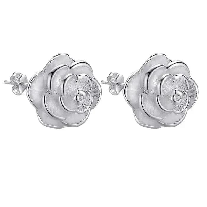 Boucles d'oreilles en Argent Sterling 925 aux Formes Géométriques Subtiles pour Femmes Occasions Spéciales