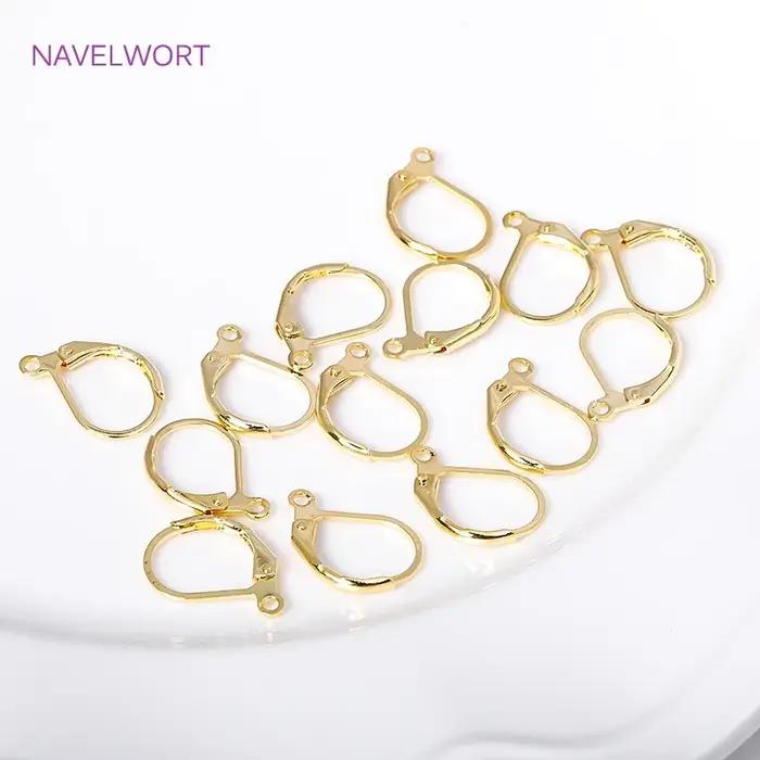 Boucles d'oreilles françaises à levier arrière plaquées or 18 carats pour bijoux personnalisés en argent sterling à offrir pour femmes occassions spéciales