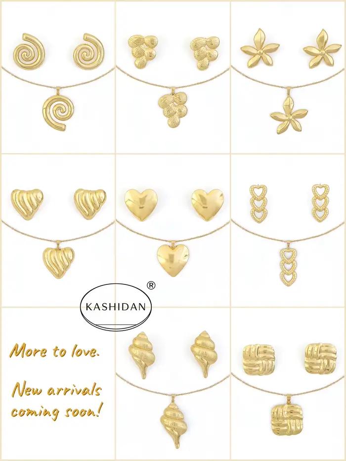 Ensemble de bijoux en acier inoxydable tendance pour femmes