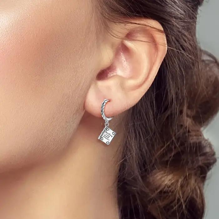 Boucles d'oreilles créoles Huggie en argent sterling 925