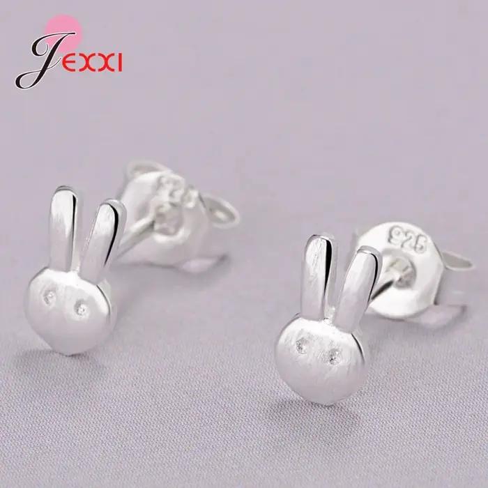 Boucles d'oreilles à tige en argent S925 pour petite fille