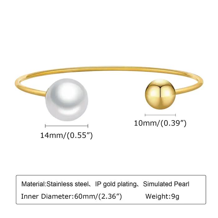 Bracelets en acier inoxydable plaqué or pour femme