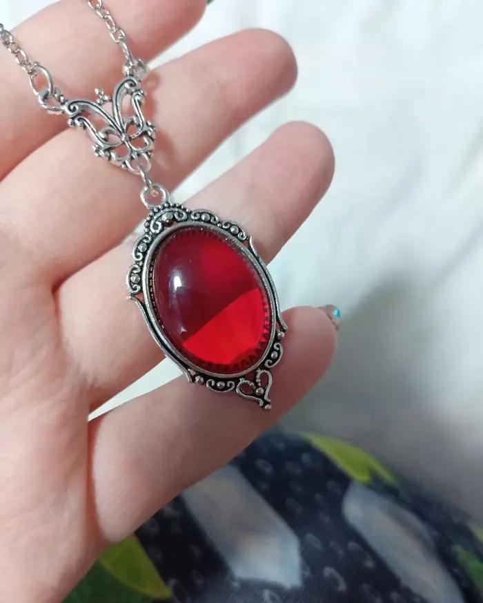Collier de Vampire gothique Vintage Stardust cristal camée pendentif