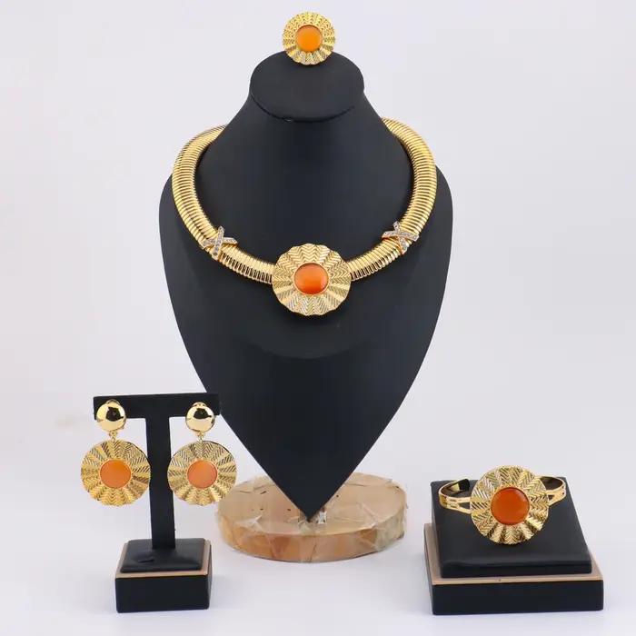 Ensemble de Bijoux de Luxe en Or pour Femme