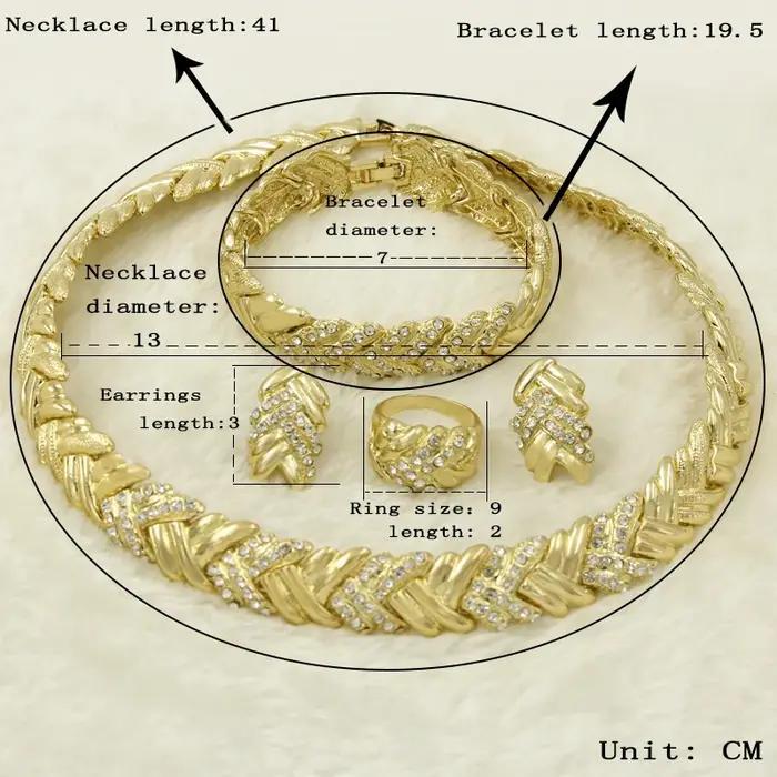 Mode mariée dubaï couleur or ensembles de bijoux pour femmes Costume collier boucles d'oreilles mariage nigérian