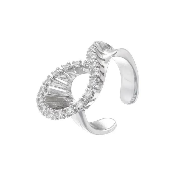 Bracelet en laiton plaqué or 18K pour femmes et hommes ensemble de bijoux style moderne avec bague et boucles d'oreilles pour occasions spéciales