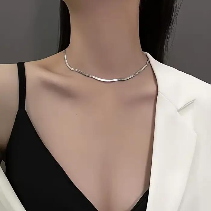 Collier Ras du Cou en Argent Sterling 925 Plaqué Or pour Femme, Bijoux de Luxe à la Mode, Cadeaux de ix