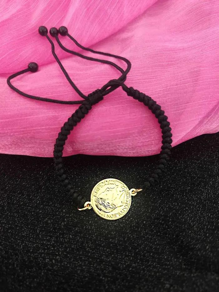 1 bracelet pour femme de style bohème, avec un motif de pièce de monnaie française et un portrait de