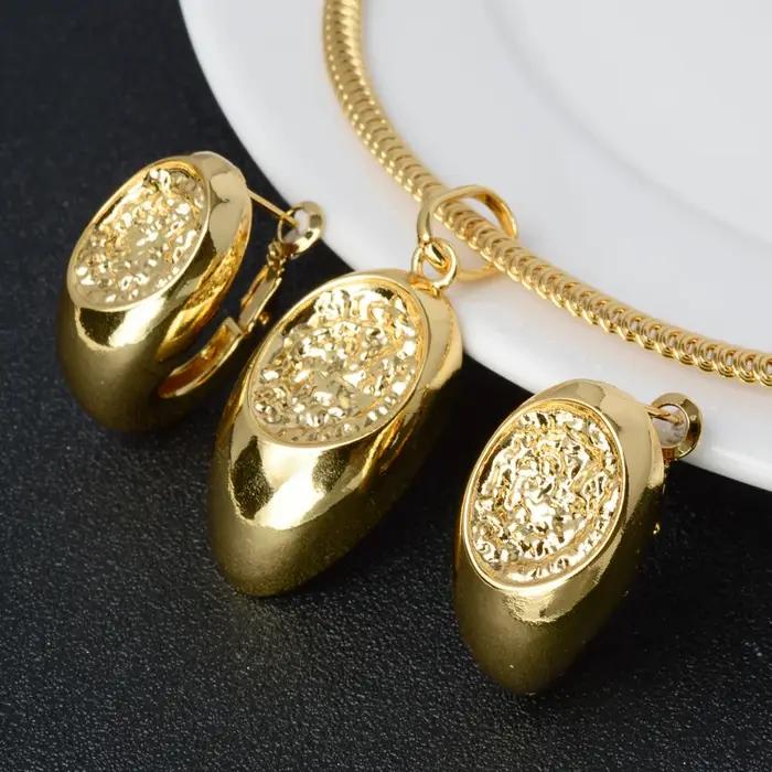 Sunny – ensemble de bijoux classique plaqué or 18 carats pour femmes