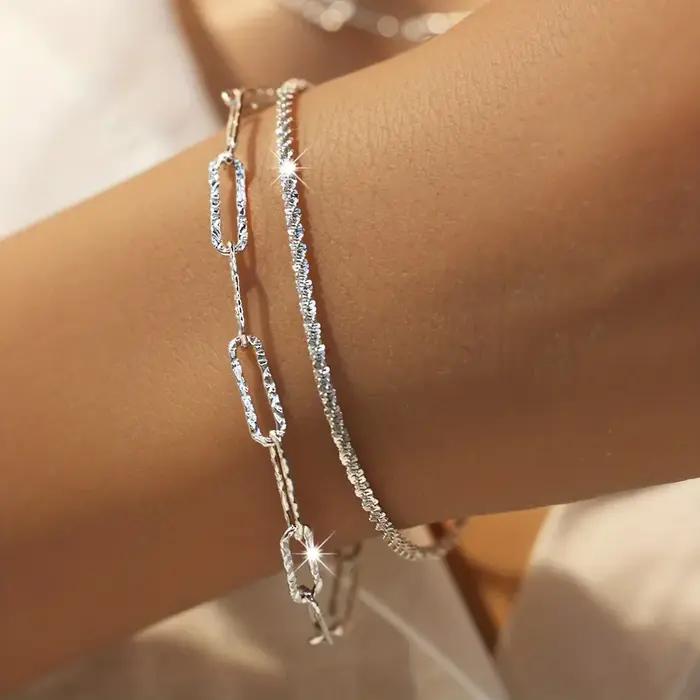 Ensemble de 2 Breloques en Argent Sterling 925 Fin Design pour Femme et Homme Occasions Spéciales