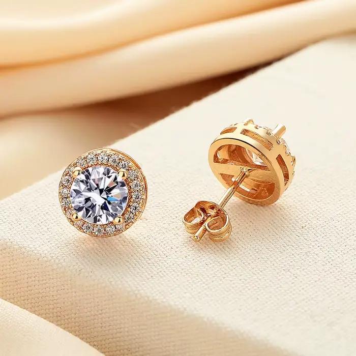 Boucles d'oreilles Moissanite pour femmes