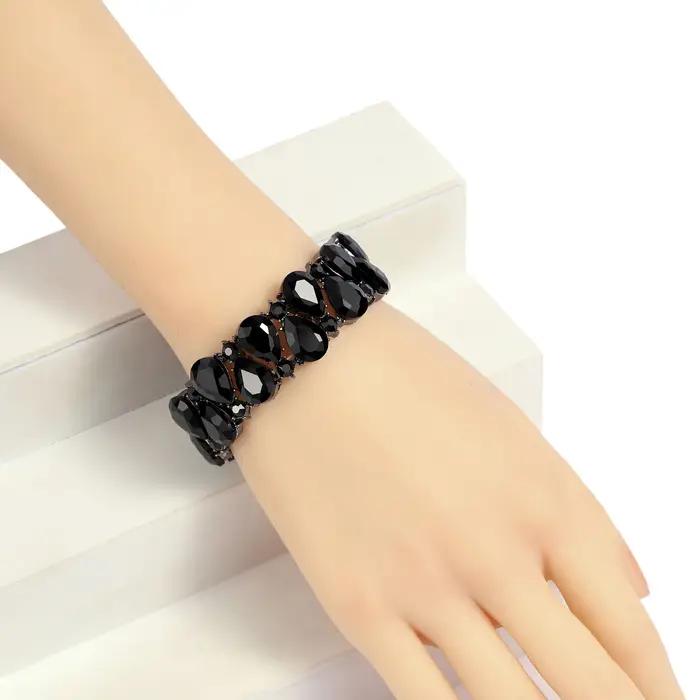 Bracelet rétro multicouche en perles incrustées de diamants, robe de soirée polyvalente, Design Flor