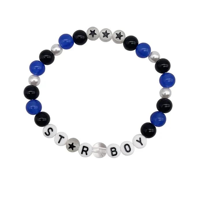 Bracelets Faits Main Avec Lettres Stylisées Perles Acryliques Pour Hommes Femmes Occasions Spéciales Rock HipHop