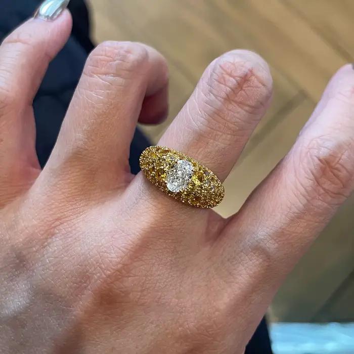 Bagues Vintage ovales en forme d'œuf ajouré pour femmes, anneau en diamant unique, style superposé e