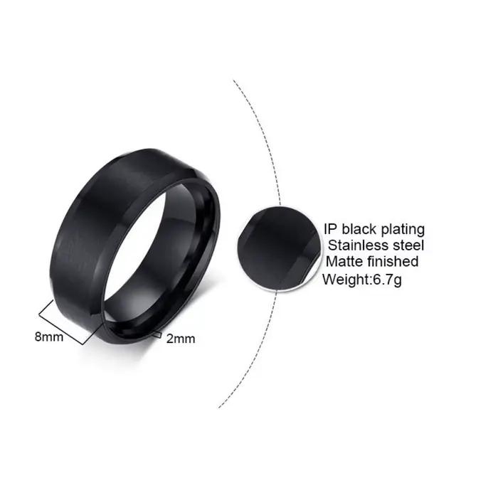 Bague de mariage à breloques en acier inoxydable pour homme et femme, alliance romantique et élégante, accessoire de mode pour célébrer les fiançailles et le mariage