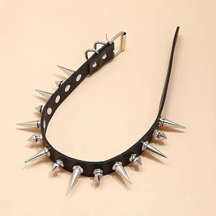 Collier gothique punk à rivets cuir pu torques pour hommes et femmes occasions spéciales style y2k