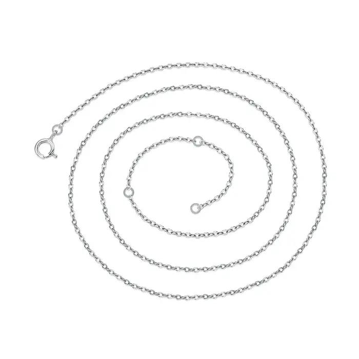 Collier pour femme en argent 925, simple, sans pendentif, chaîne unie, peut être utilisé avec divers